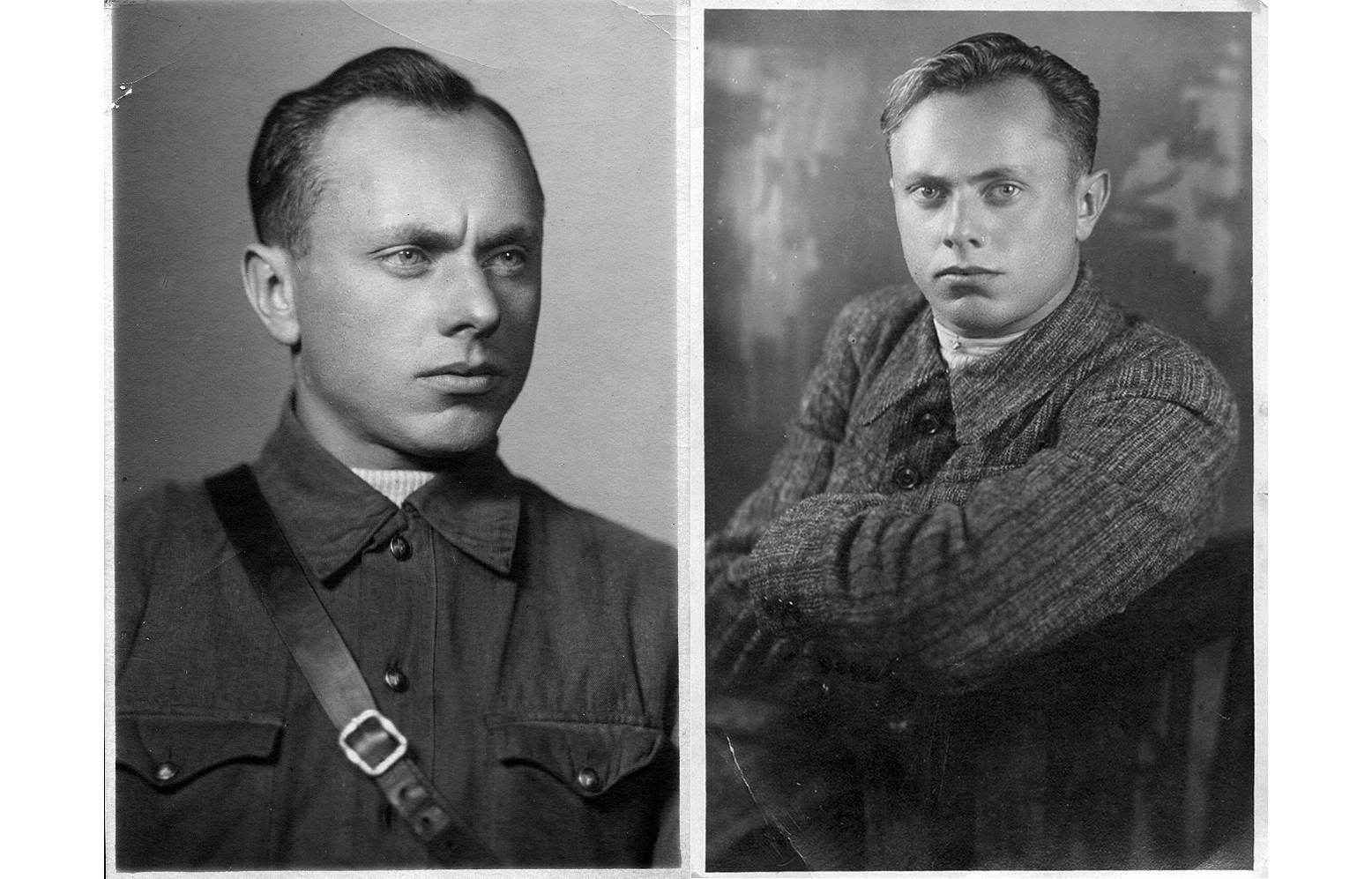 Алексей Ботян, октябрь 1941 года; Алексей Ботян перед войной<br> © Пресс-бюро Службы внешней разведки РФ